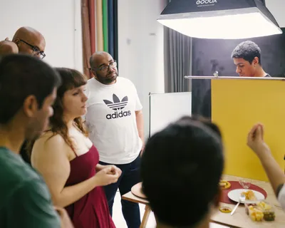 People in a product photoshoot session