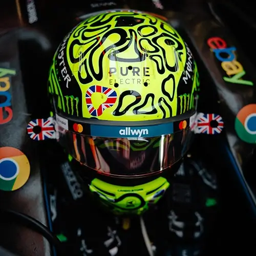 Lando in f1 car