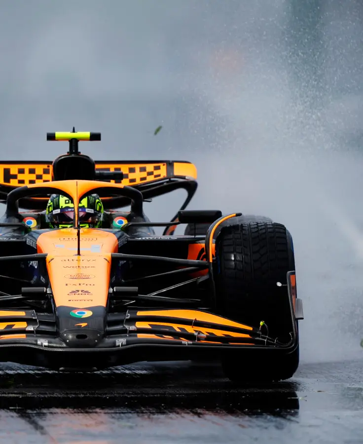 Lando in F1 car