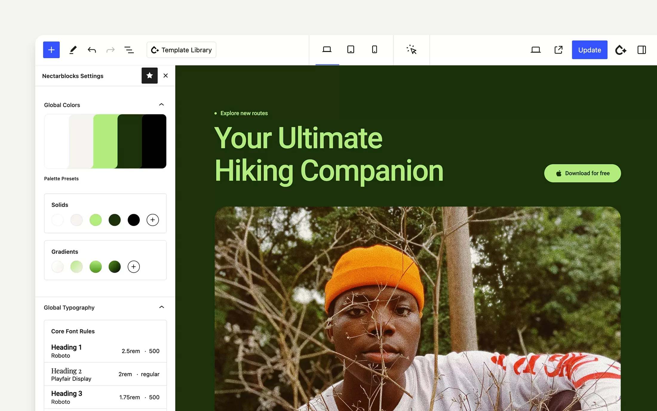nectarblocks wordpress color settings