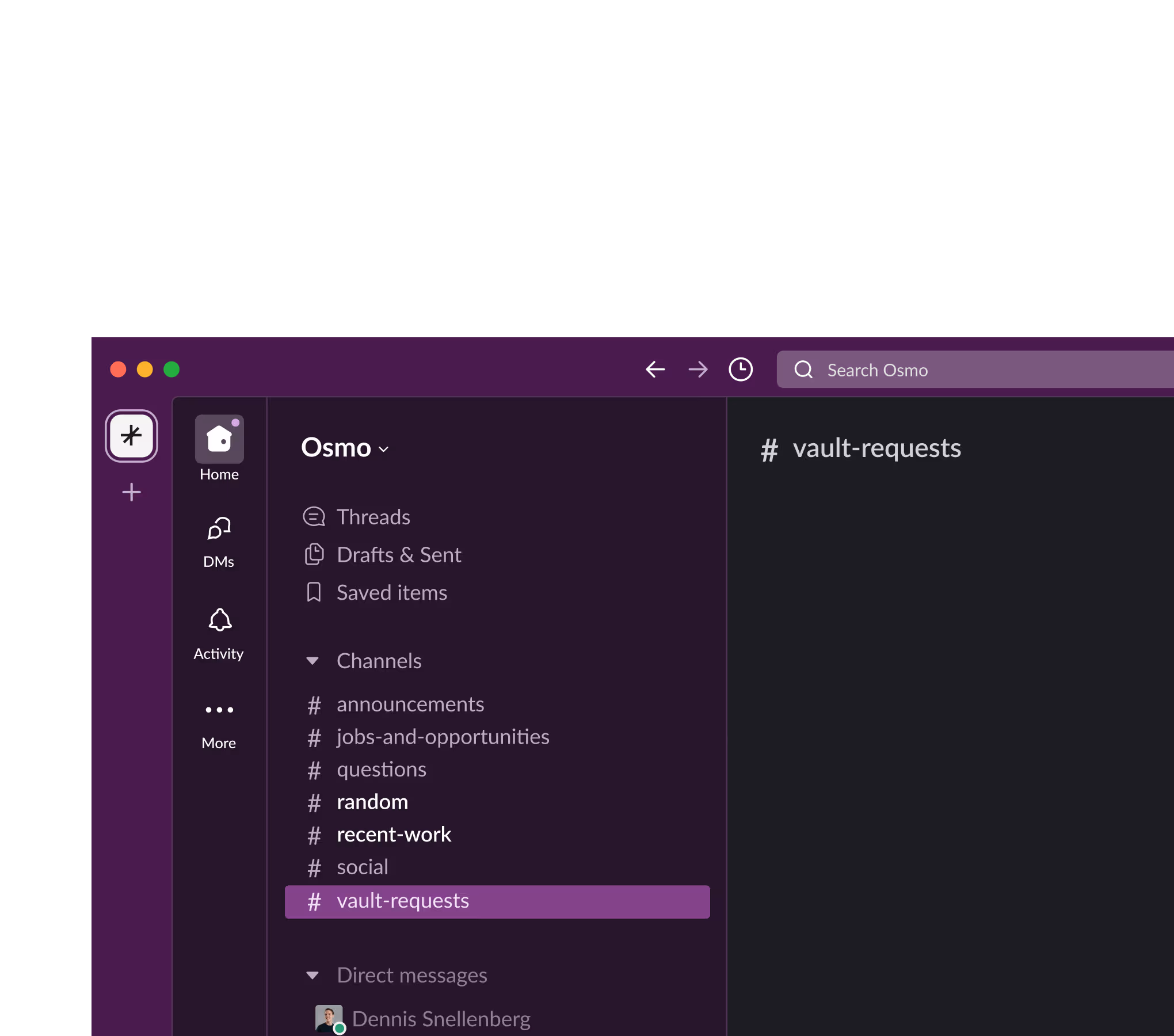 Osmo Slack Interface