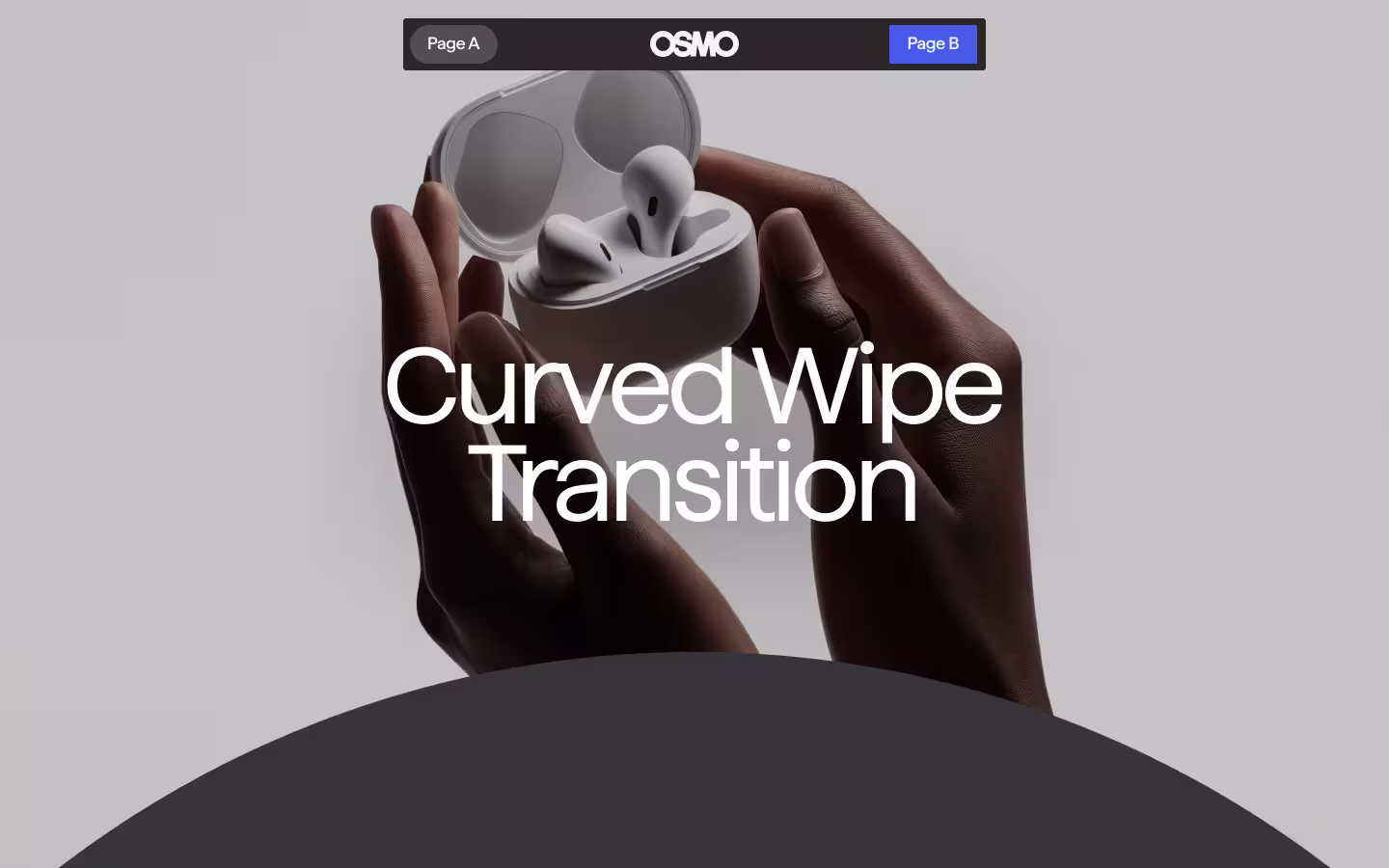Curved Wipe Page Transition