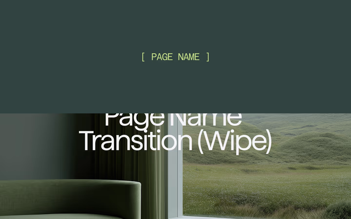 Page Name Transition (Wipe)