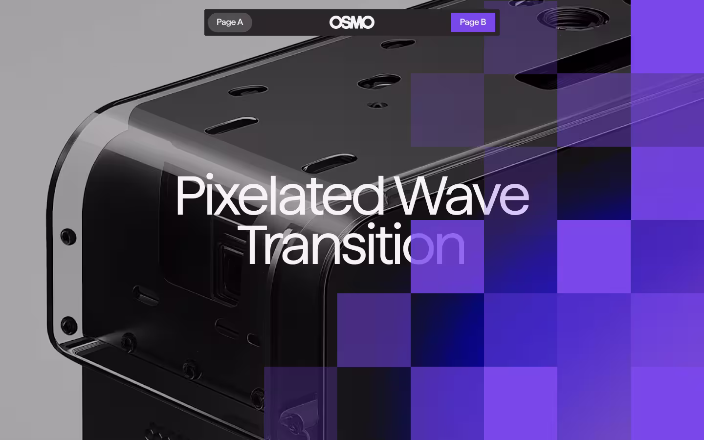 Pixelated Wave Page Transition
