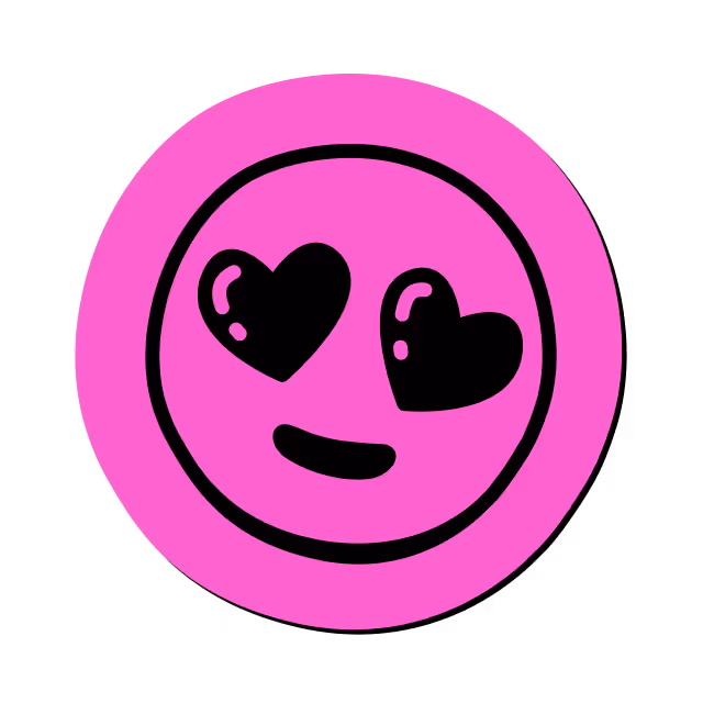 Sticker Smiley Love